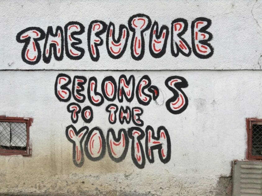 the future belongs to the youth graffiti
